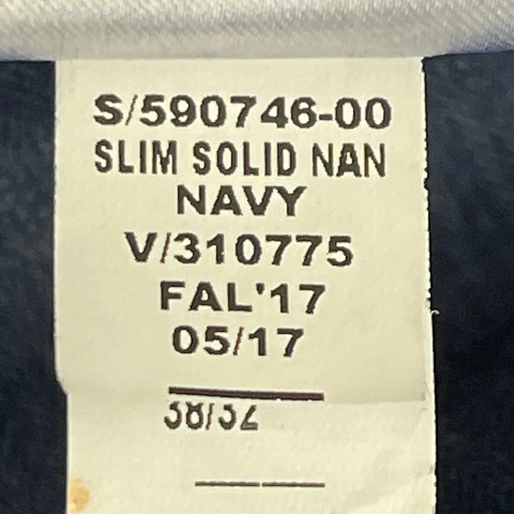 Banana Republic Mens 38x32 Slim Fit WOOL Navy Blue Plaid Stretch‎ Dress Pants